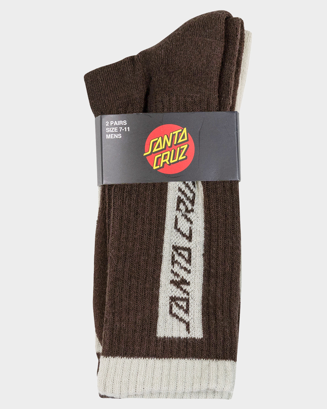 SC Eliminate Men's Long Crew Socks (2 Pack) Brown-concrete