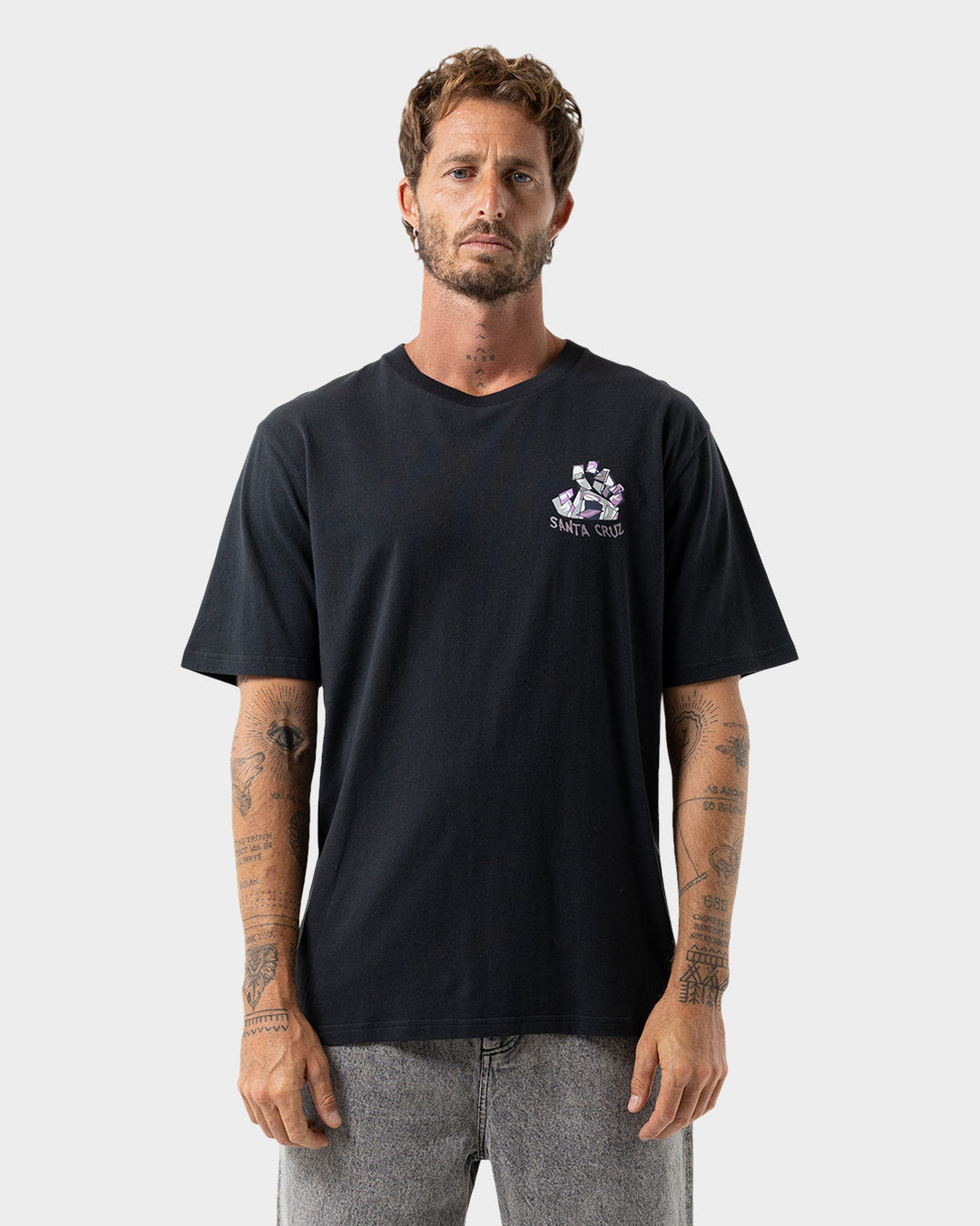 Screaming Scratched Hand Men's T-shirt Off Black