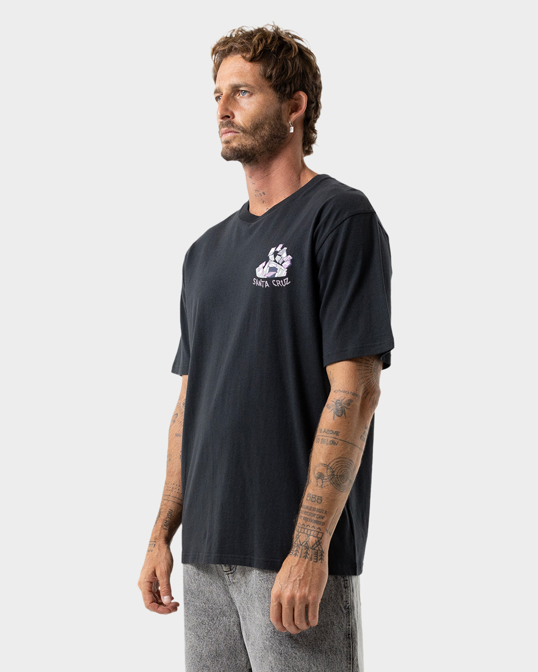 Screaming Scratched Hand Men's T-shirt Off Black