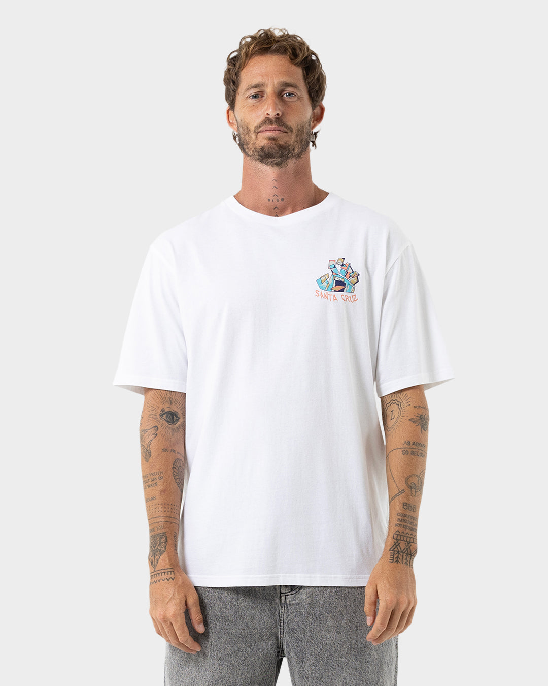 Screaming Scratched Hand Men's T-shirt White