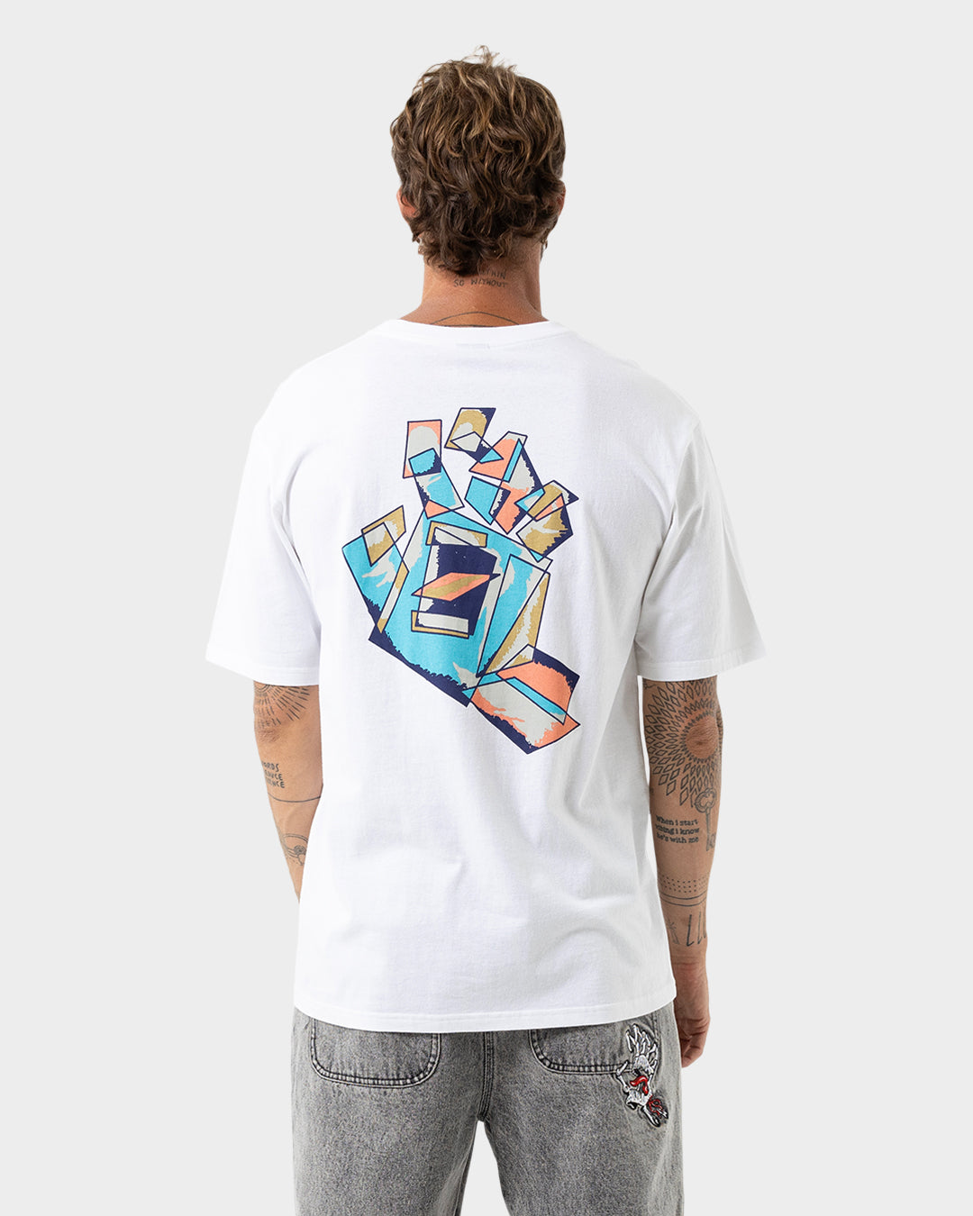 Screaming Scratched Hand Men's T-shirt White