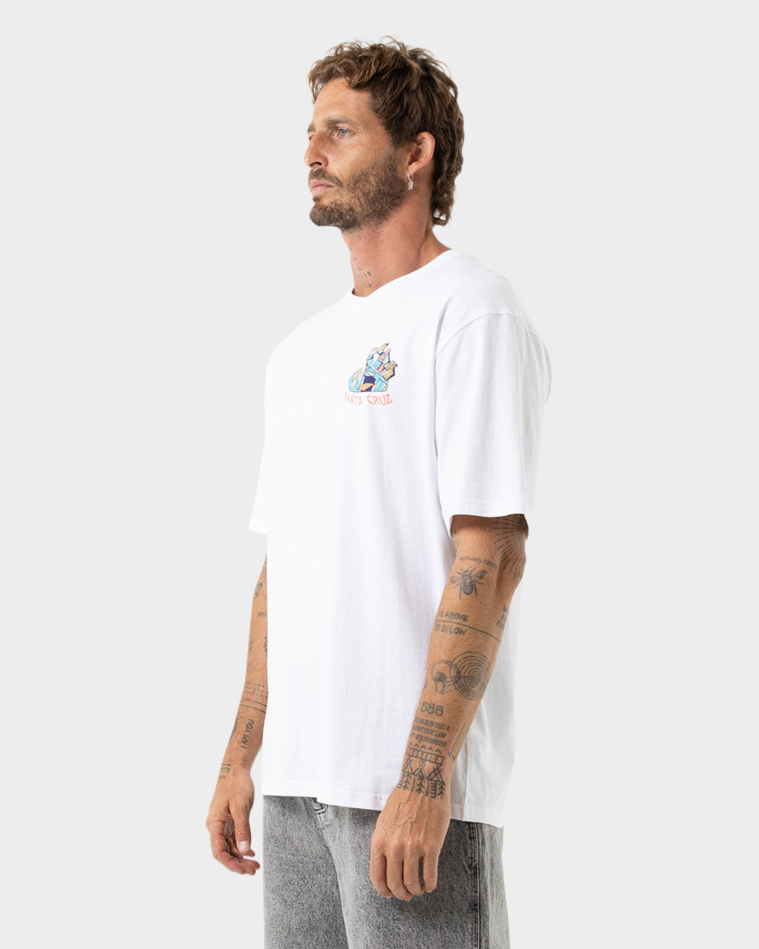 Screaming Scratched Hand Men's T-shirt White