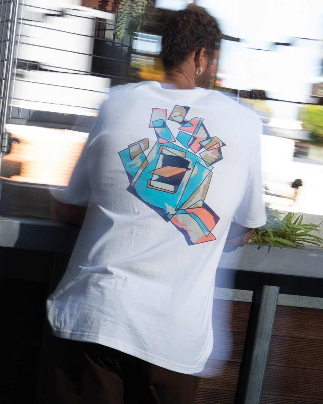 Screaming Scratched Hand Men's T-shirt White