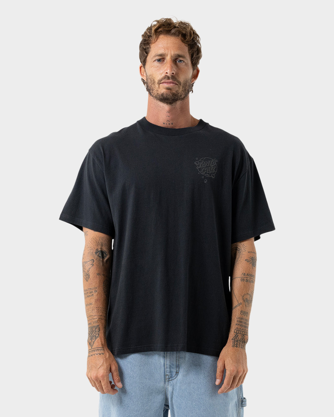 OS Roskopp Destruct Face Men's Box Fit T-shirt Off Black