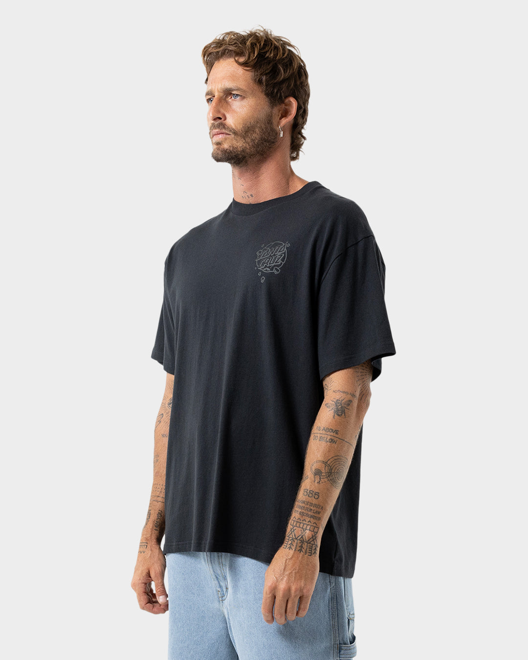 OS Roskopp Destruct Face Men's Box Fit T-shirt Off Black