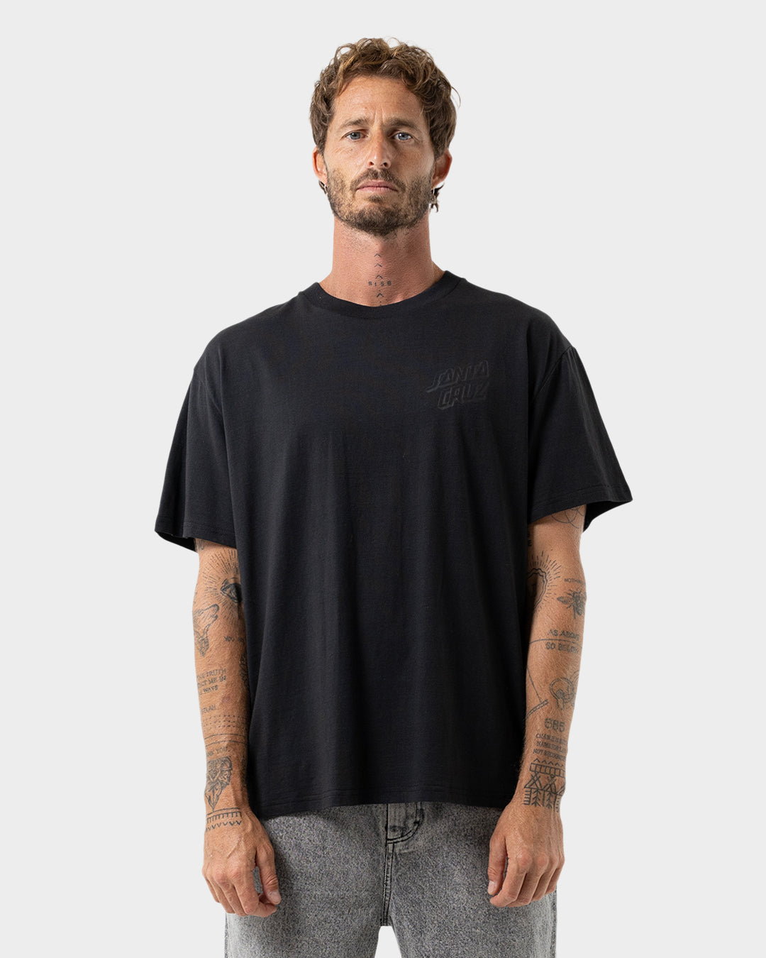 Multi Logo Descent Men's Box Fit T-shirt Off Black