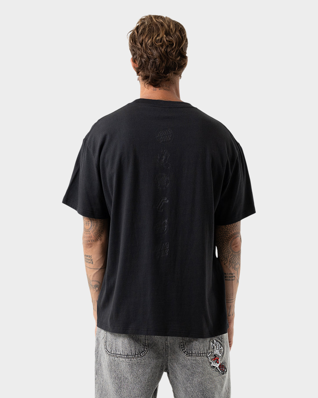 Multi Logo Descent Men's Box Fit T-shirt Off Black