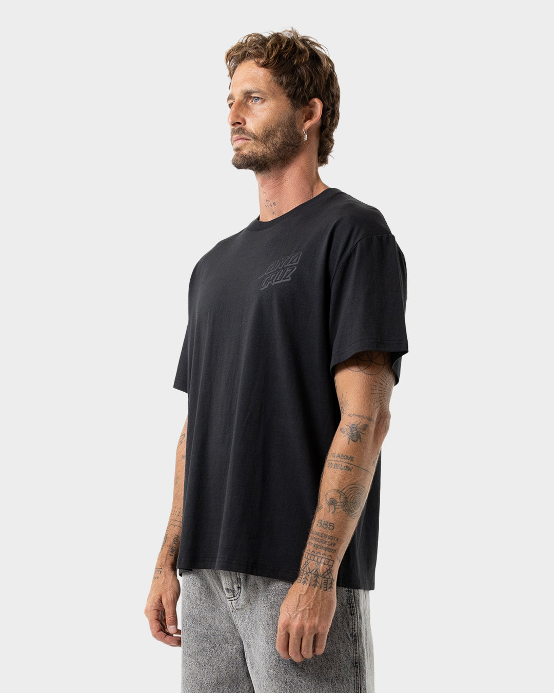 Multi Logo Descent Men's Box Fit T-shirt Off Black