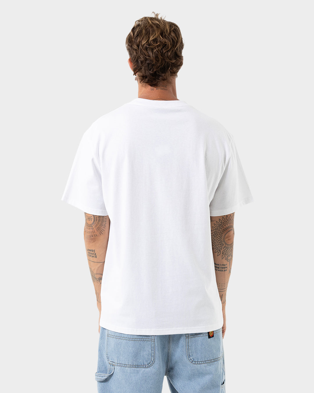 Off Set Strip Men's Box Fit T-shirt White