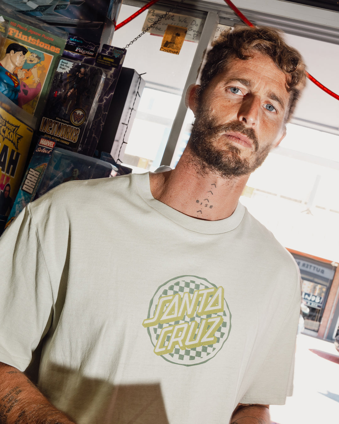 Breaker Check Opus Dot Men's Box Fit T-shirt Concrete