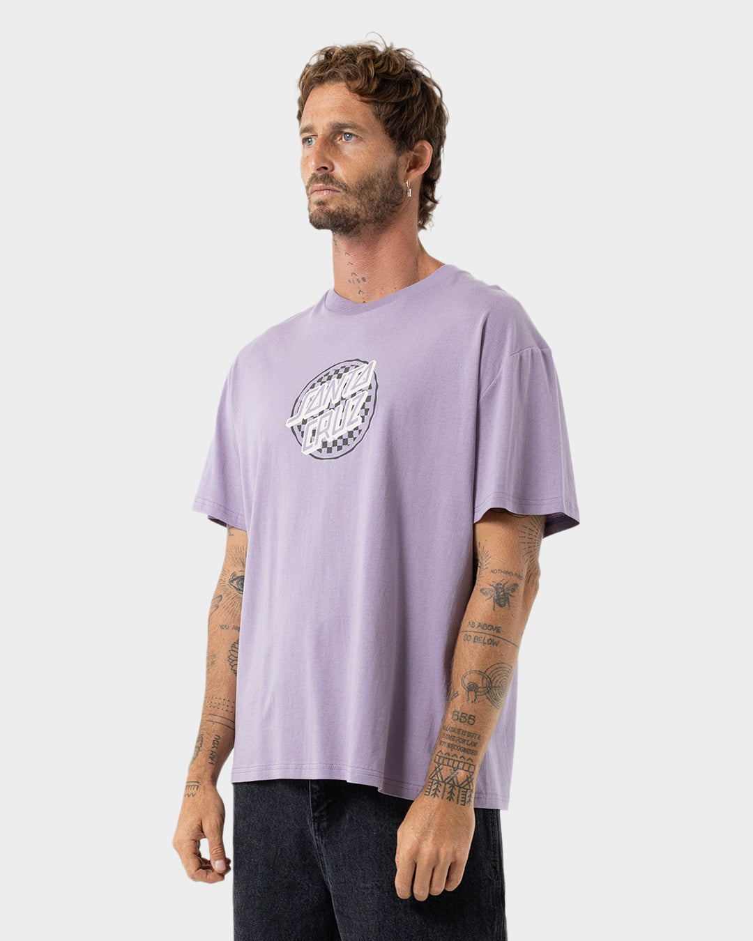 Breaker Check Opus Dot Men's Box Fit T-shirt Lavender