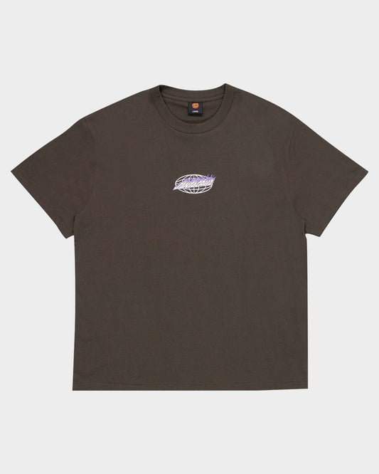 Global Flame Strip Men's Box Fit T-shirt Brown