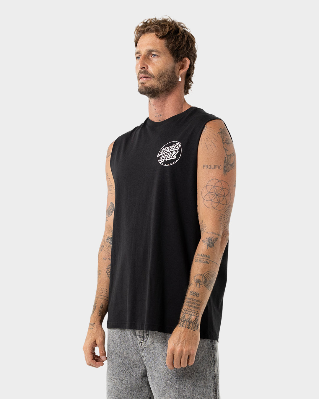 Descended Dots Men's Muscle T-shirt Black