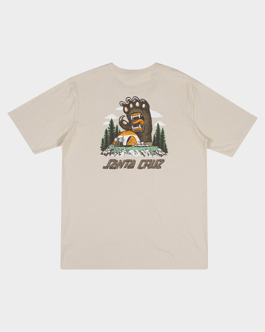 Screaming Grizzly Men's T-shirt Natural