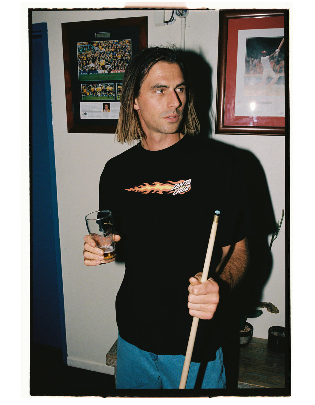 Flaming Dice Dot Flash Men's T-shirt Black