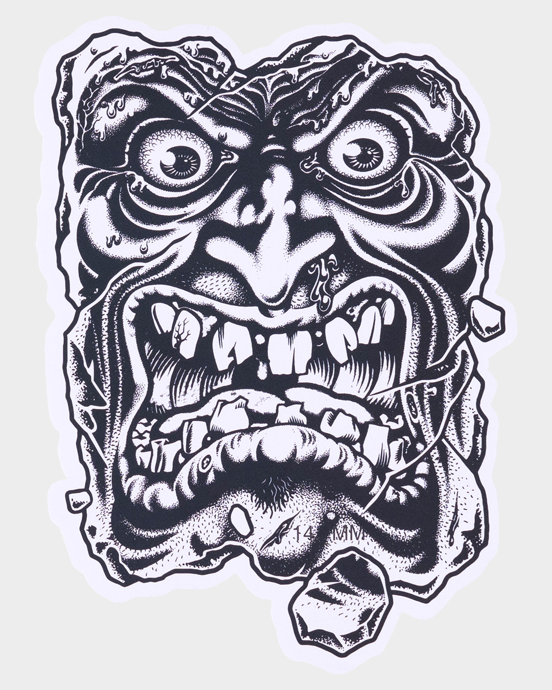 Roskopp Destruct Face Sticker Black
