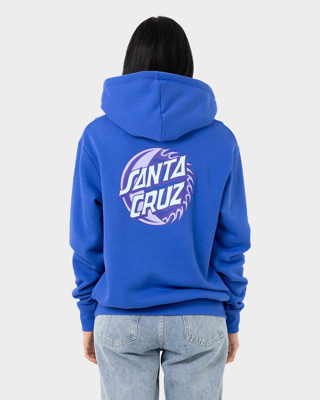Eclipse Dot Womens Pullover Hoodie Cobalt