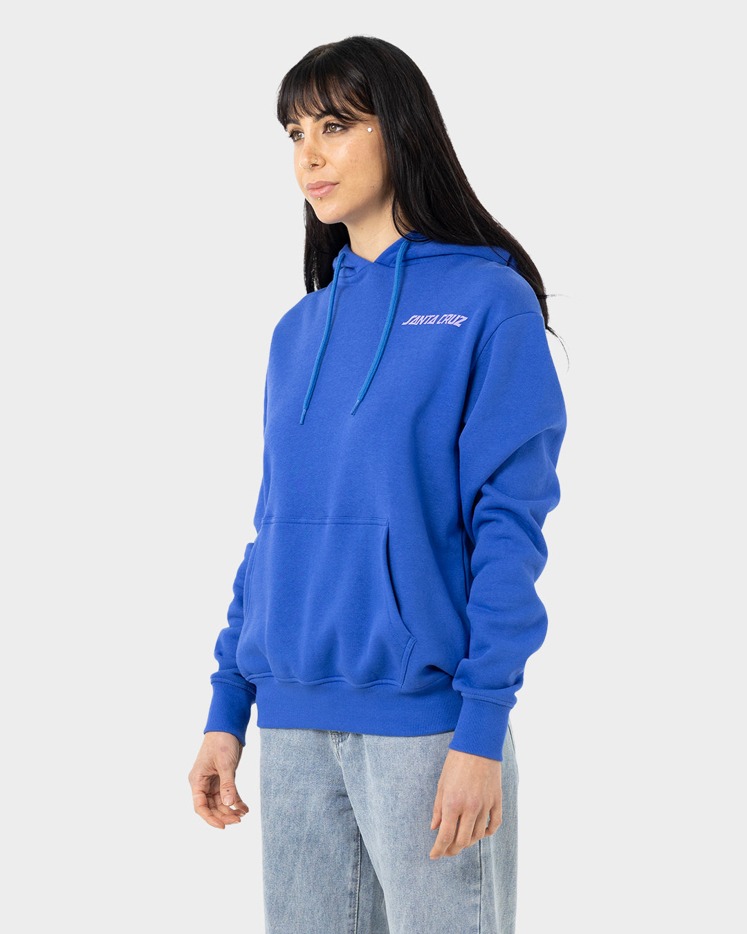 Eclipse Dot Womens Pullover Hoodie Cobalt