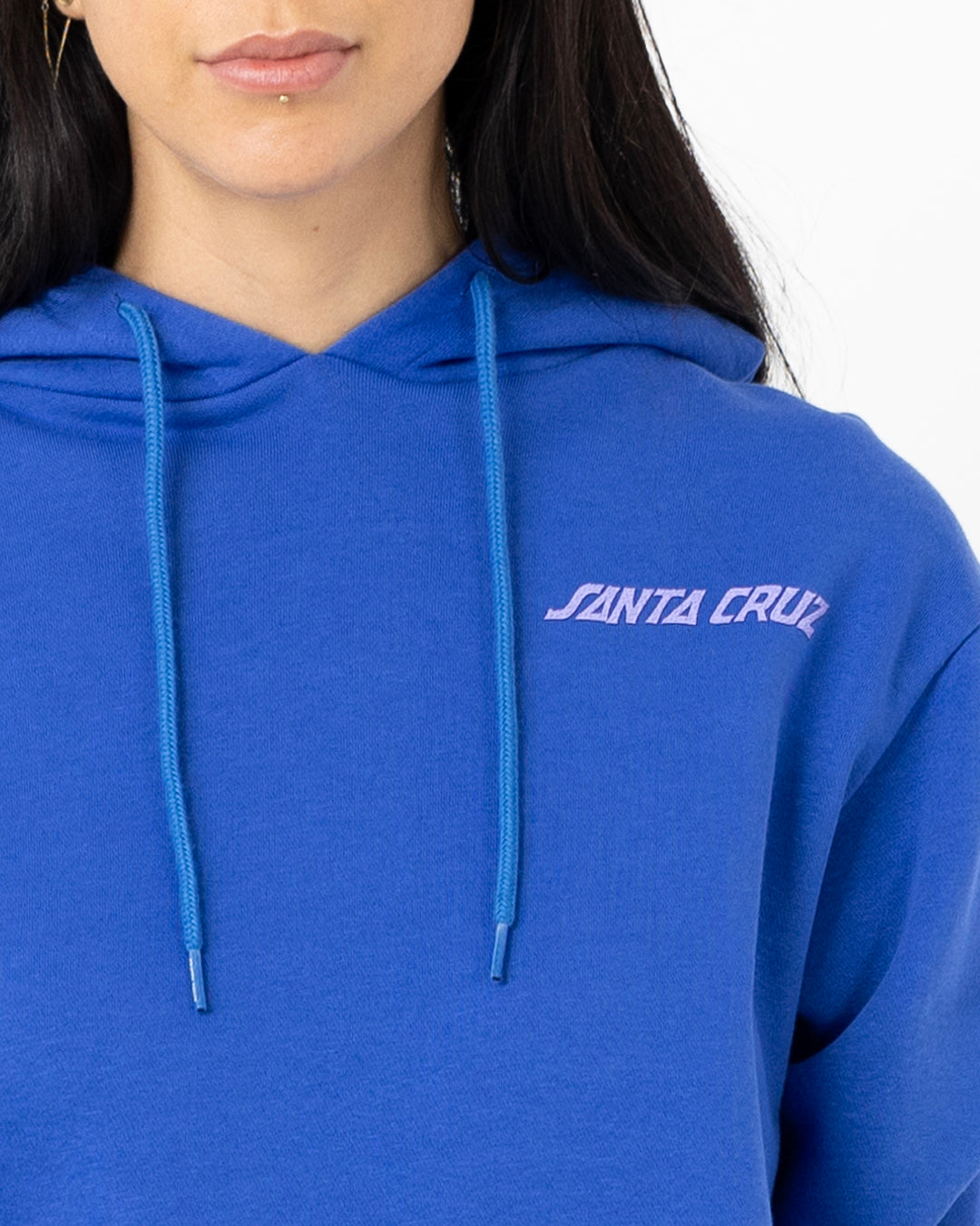 Eclipse Dot Womens Pullover Hoodie Cobalt