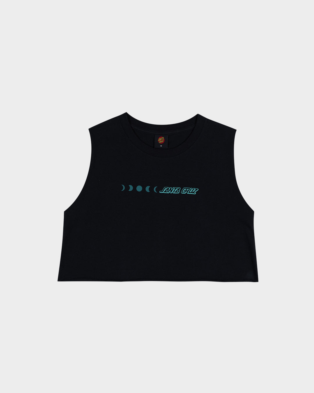 Phase Dot Women's Cropped Muscle T-shirt Off Black