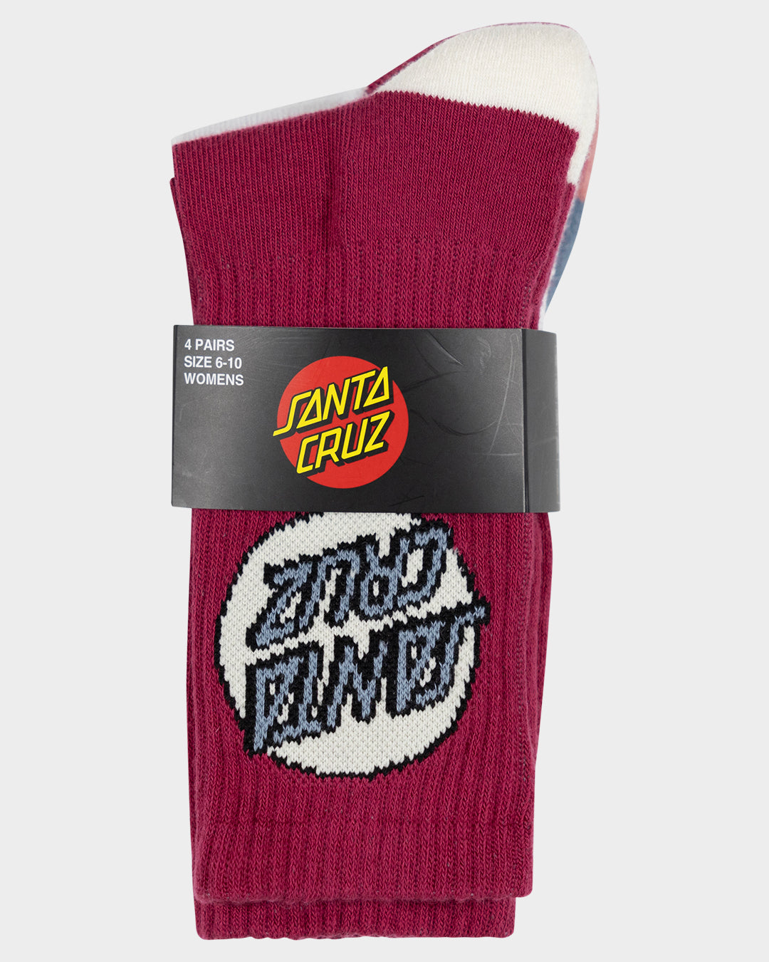 Other Dot Women's Crew Socks 4 Pack White-dusk Pink-vintage Blue