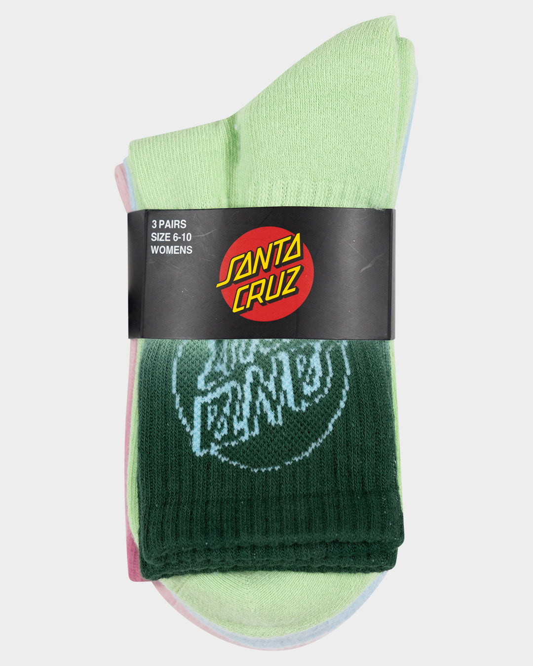 Opus Dot Women's Mid Socks 3 Pack Sage-mist-pale Pink Tdye