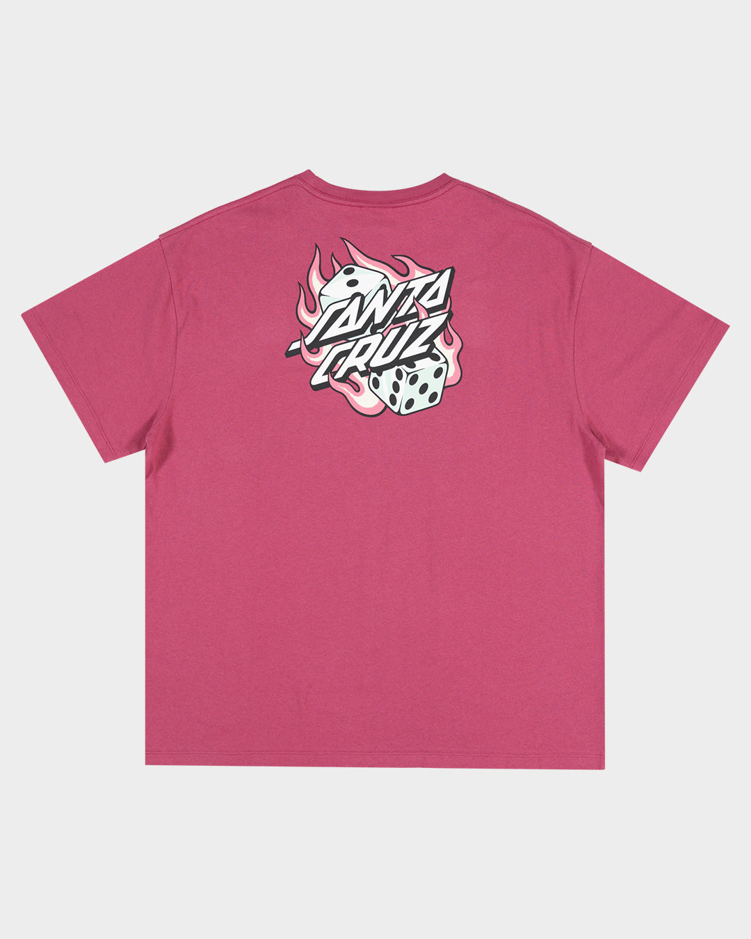 Flaming Dice Dot Flash Women's T-shirt Dusk Pink