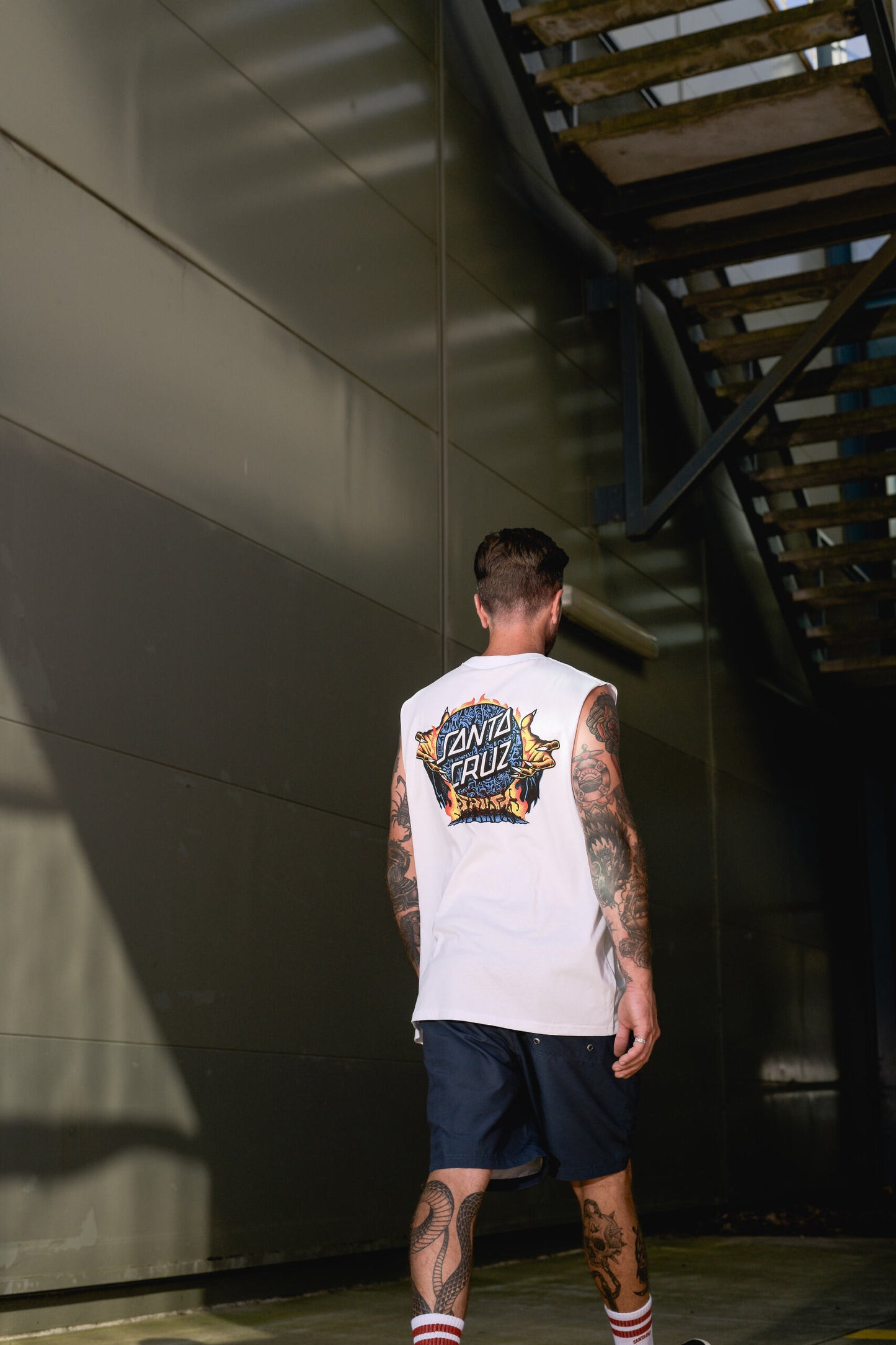 Knox Firepit Men's Muscle T-shirt White