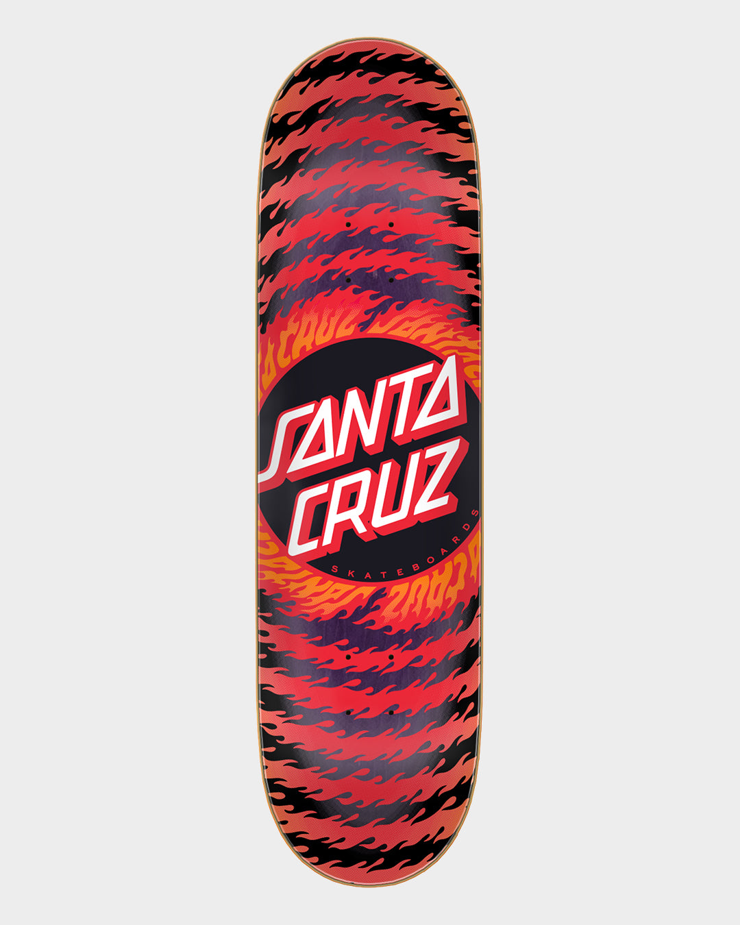 8.5in X 32.2in Flame Ringed Dot 7 Ply Birch Santa Cruz Decks Misc
