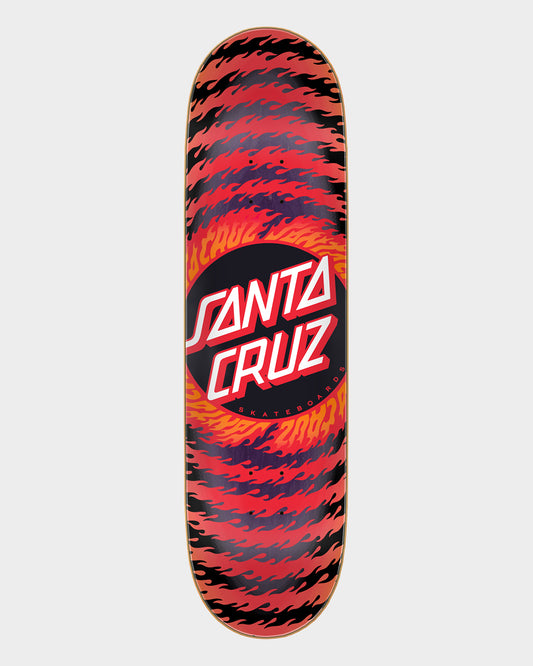 8.5in X 32.2in Flame Ringed Dot 7 Ply Birch Santa Cruz Decks Misc