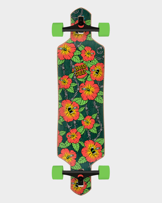 9.0in X 36in Screaming Hibiscus Drop Thru Cruiser Santa Cruz Misc