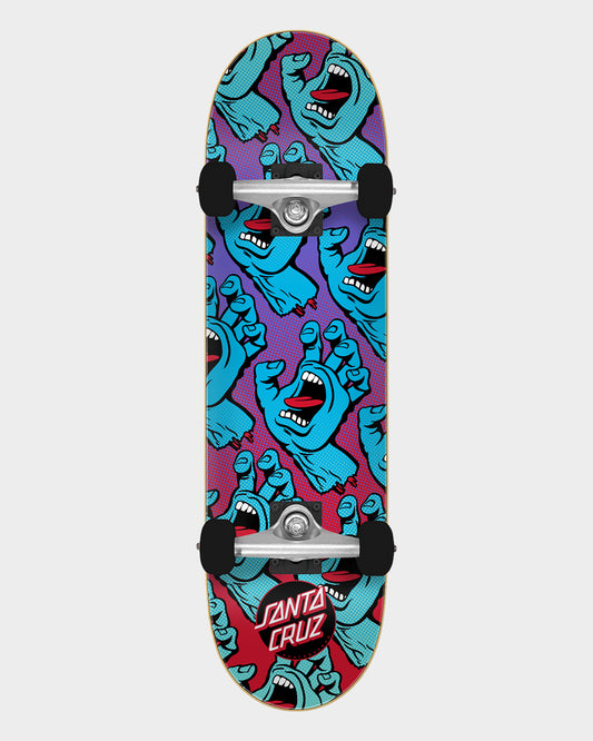 7.50in X 28.25in Gradient Hands Micro Santa Cruz Skateboard Complete Misc