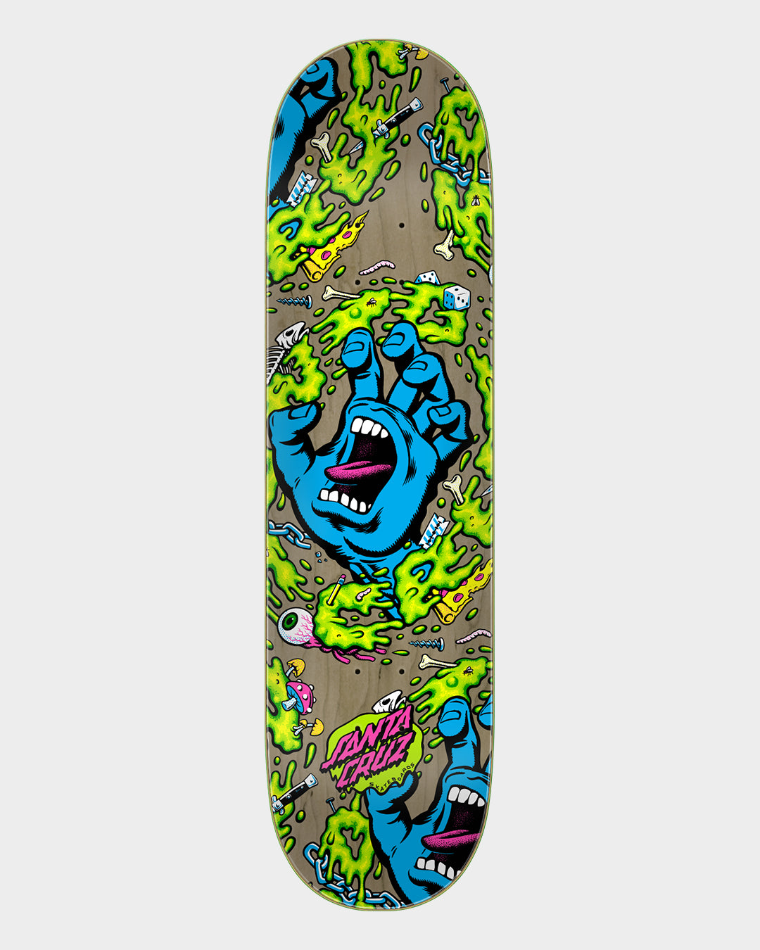 8.25in Slime Scream Santa Cruz Birch Skateboard Deck