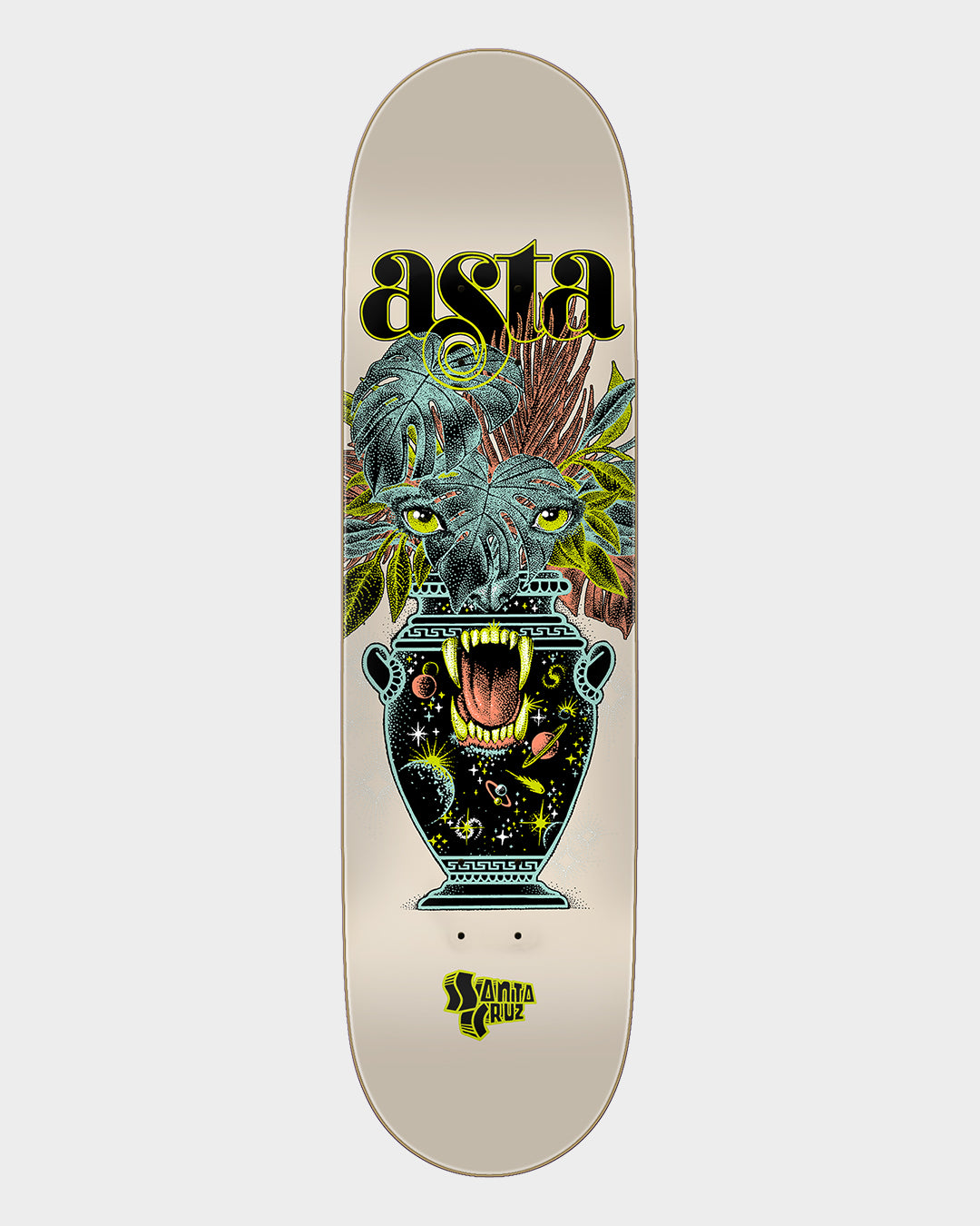 8.2in Asta Cosmic Eyes Santa Cruz Twin Tip Skateboard Deck