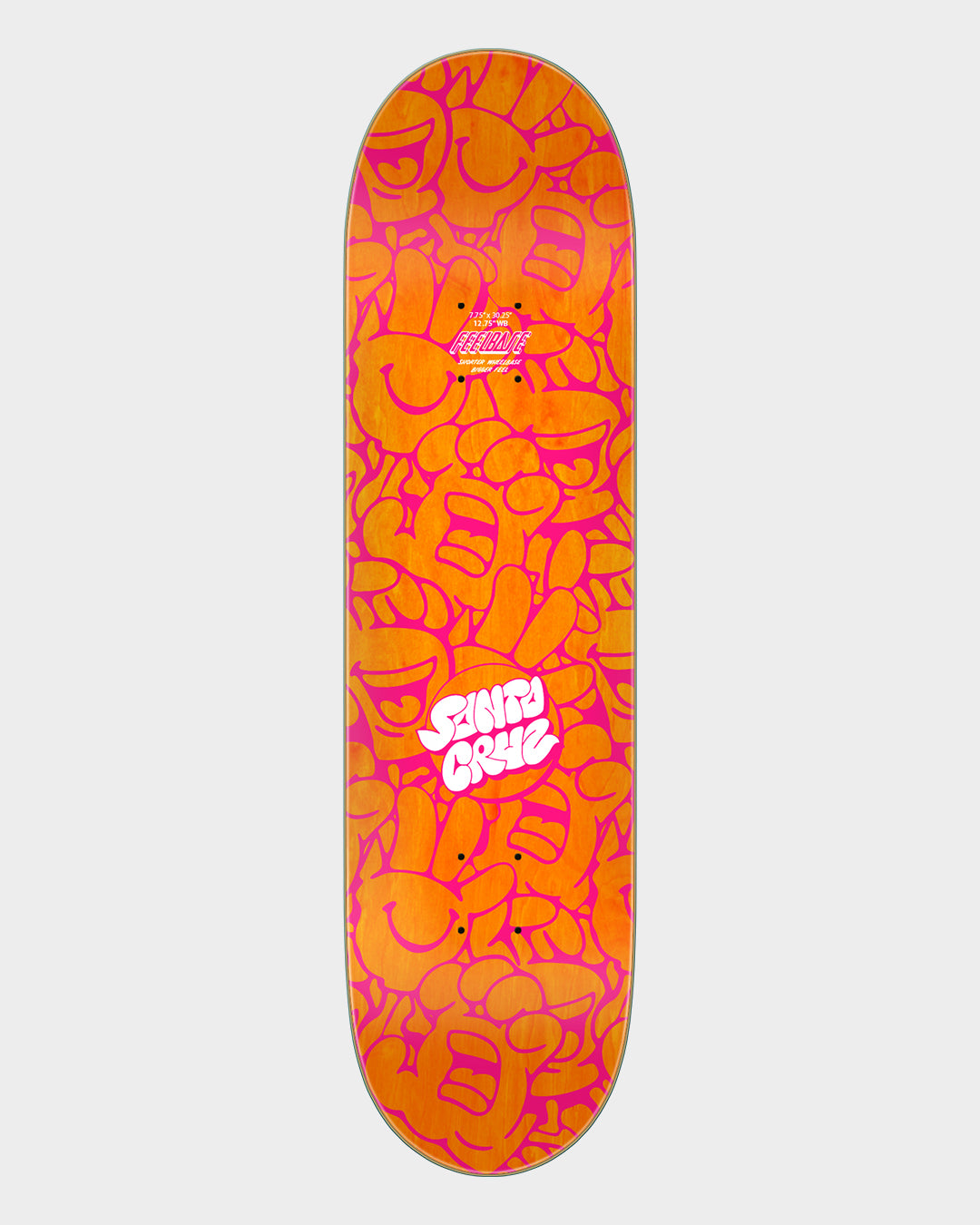 7.75in Hand Pile Santa Cruz FeelBase Skateboard Deck