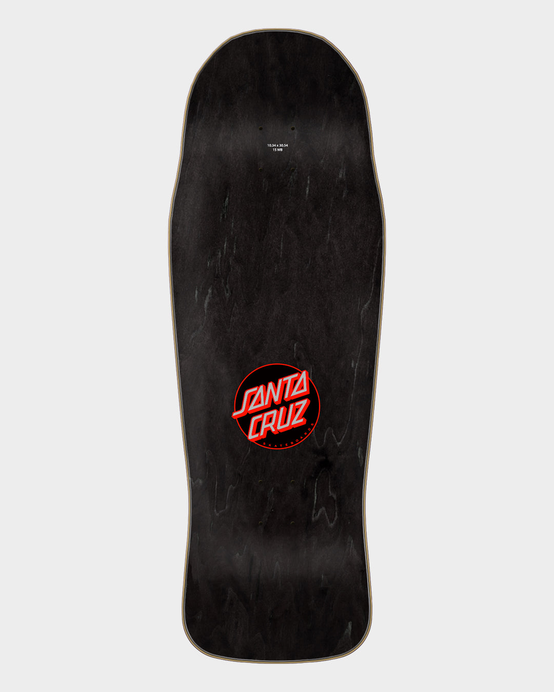 10.34in Winkowski Ghost Black Santa Cruz Shaped Skateboard Deck