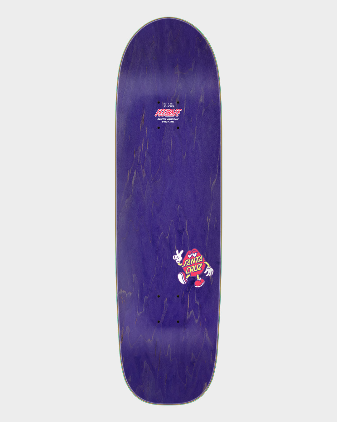 8.50in Dot Dudes Prismatic Santa Cruz FeelBase Skateboard Deck