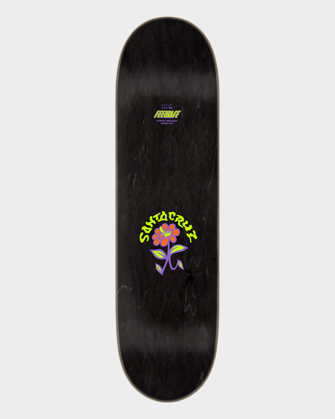 8.25in Delfino Ego Prismatic Santa Cruz FeelBase Skateboard Deck