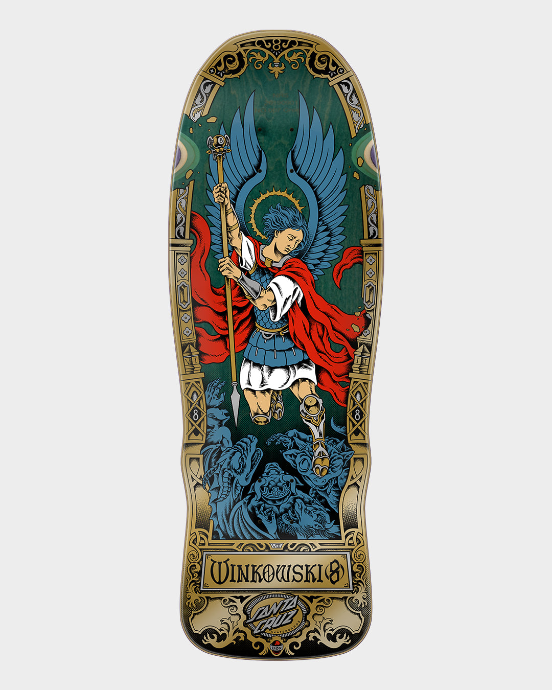 10.35in Winkowski Archangel Shaped Santa Cruz Skateboard Deck