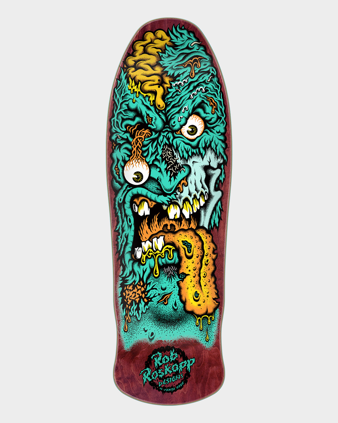 9.90in Rob Roskopp Face Two Reissue Santa Cruz Skateboard Deck