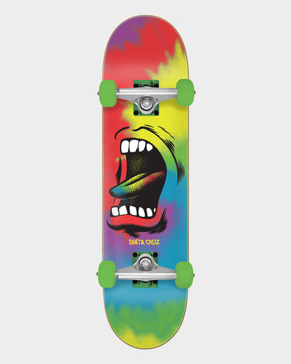 8.00in Full Big Mouth Tie Dye Santa Cruz Complete Skateboard