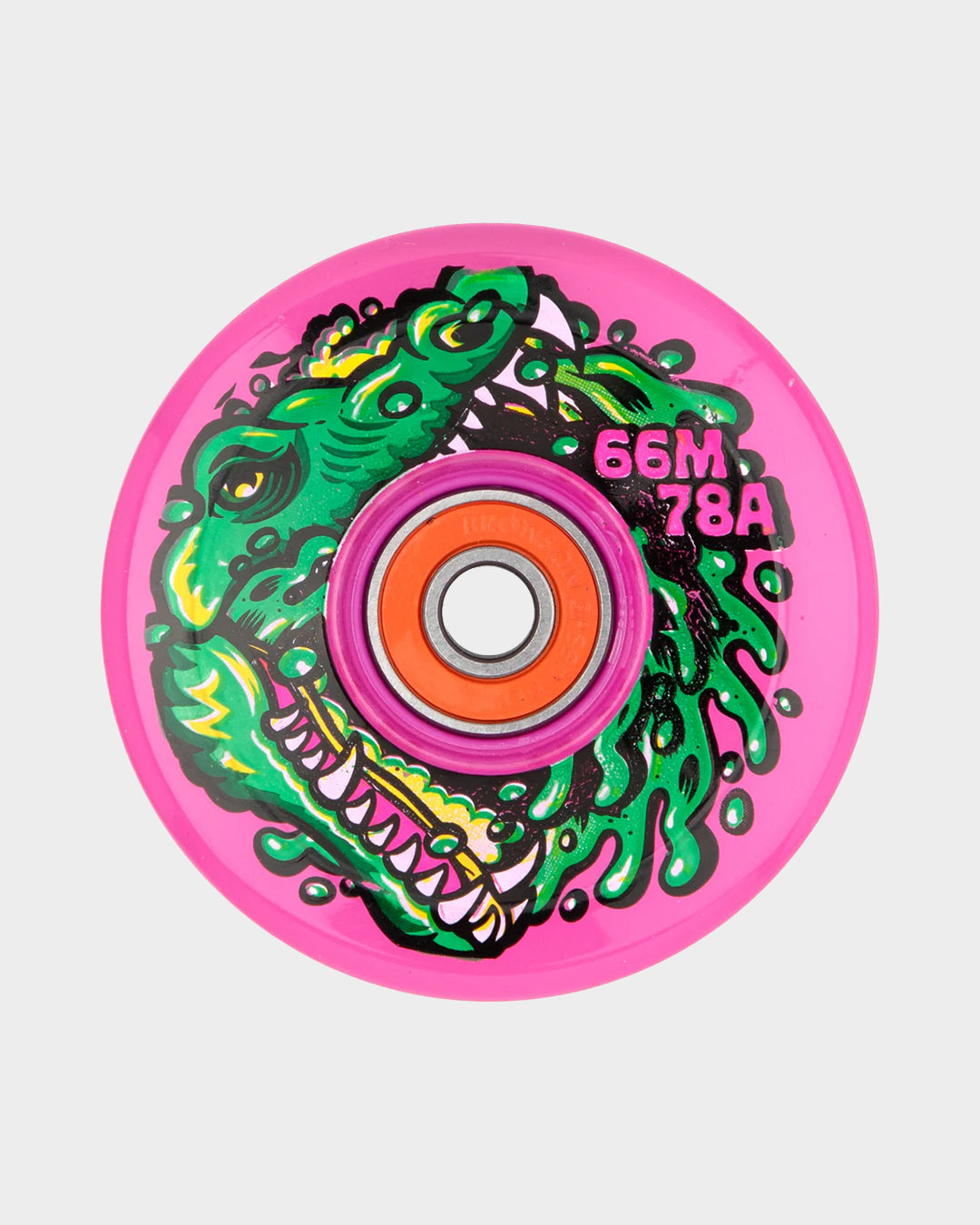 66mm Gator Swamp Spew Light Ups OG Slime Pink 78a Slime Balls Skateboard Wheels Pink