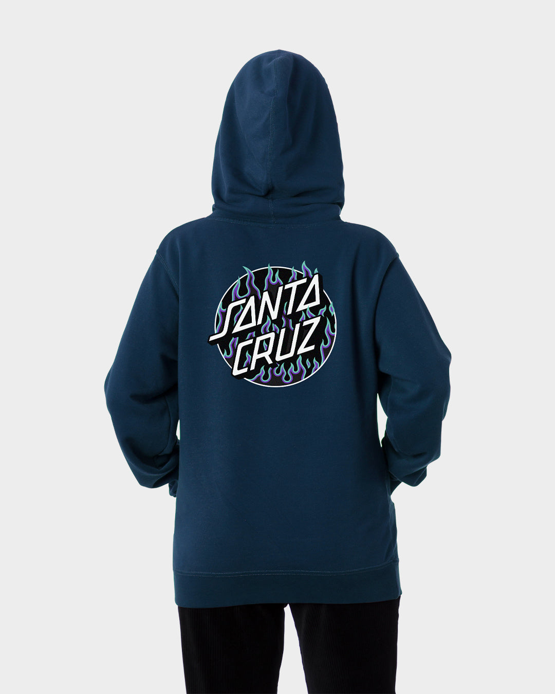 Thrasher Flame Dot Santa Cruz Women s Hoodie Navy Santa Cruz Skateboards ANZ