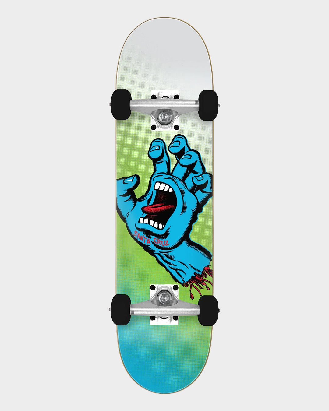 8.00in Full Screaming Hand Color Fade Santa Cruz Complete Skateboard Misc