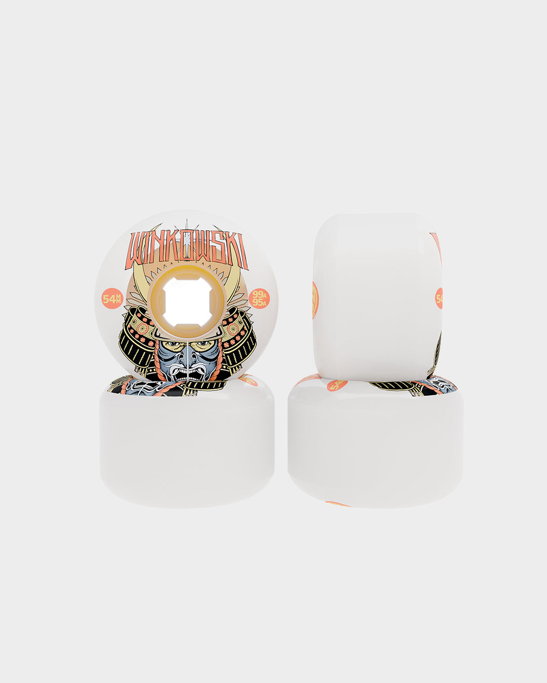 54mm Erick Winkowski Samurai Double Duro White Chubbies 99a/95a Skateboard Wheels OJ