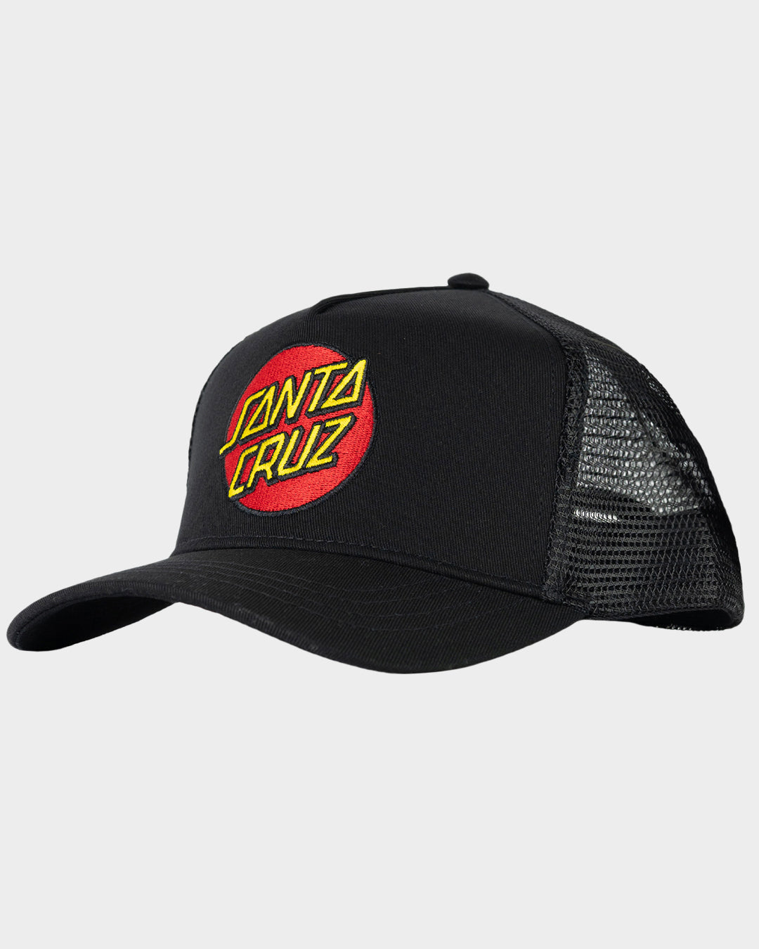 Classic Dot Santa Cruz Boys Curved Peak Cap Black