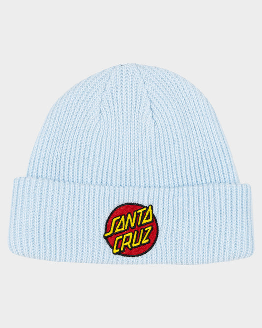 Classic Dot Patch Boys Beanie Light Blue