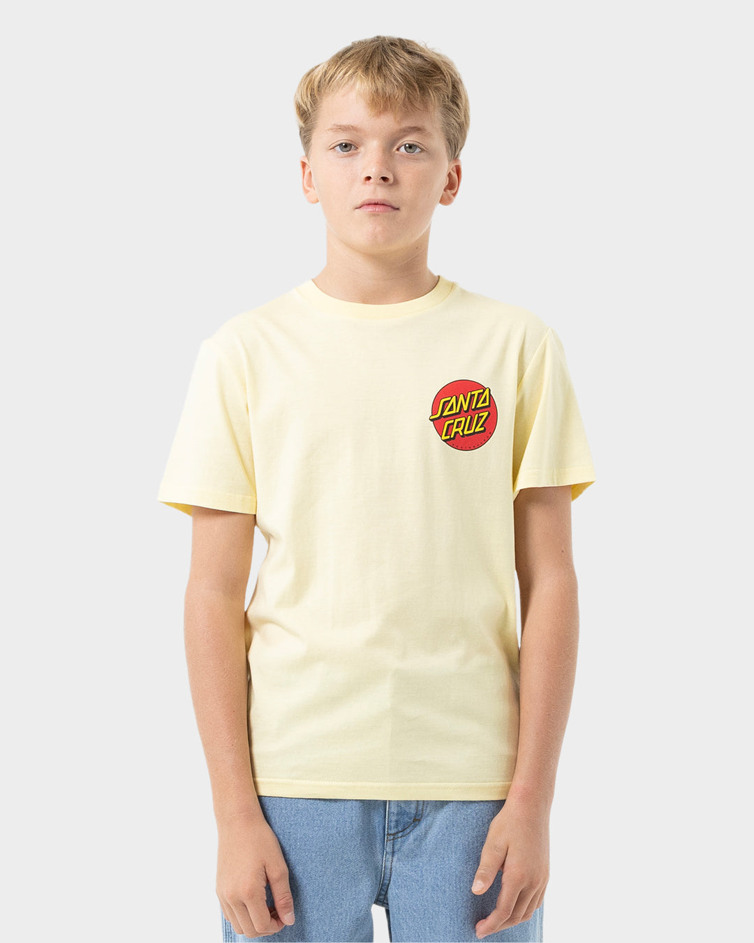 Classic Dot Chest Santa Cruz Boys T-shirt Butter