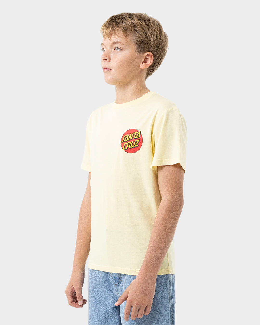Classic Dot Chest Santa Cruz Boys T-shirt Butter