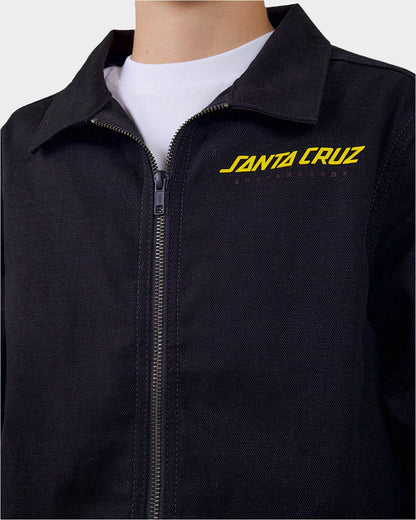 Snake Dot Strip Santa Cruz Boys Jacket Black